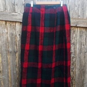 Vintage Pendelton Plaid Tartan Wrap Skirt